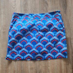 Loudmouth Blue Geometric Golf Mini Skort